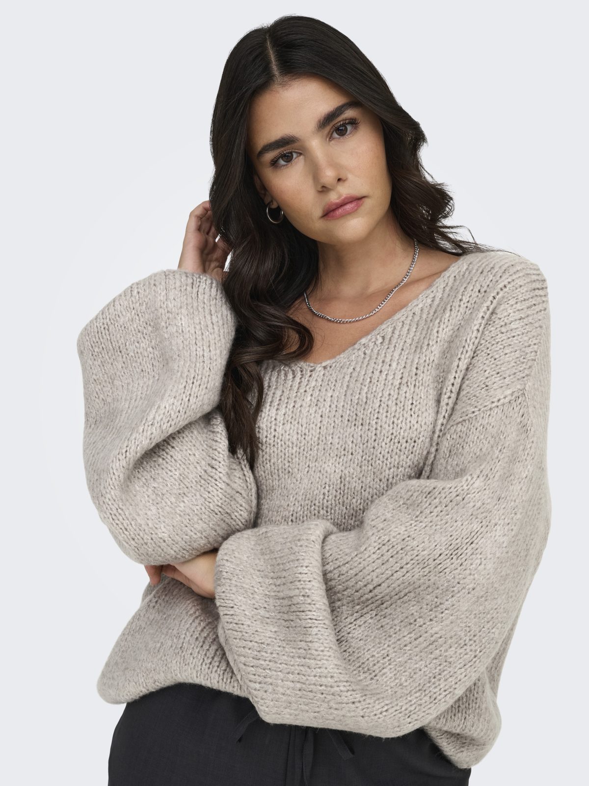 JDYDINEA L/S REVERSIBLE PULLOVER Chateau Gray - Bild 4