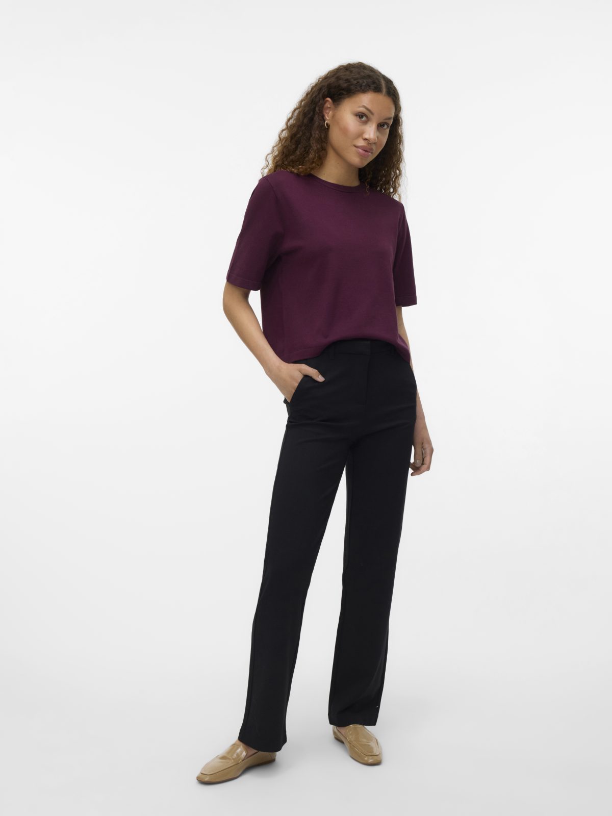 VMEVA ZAMIRA SLIM STRAIGHT PANT Black - Bild 3