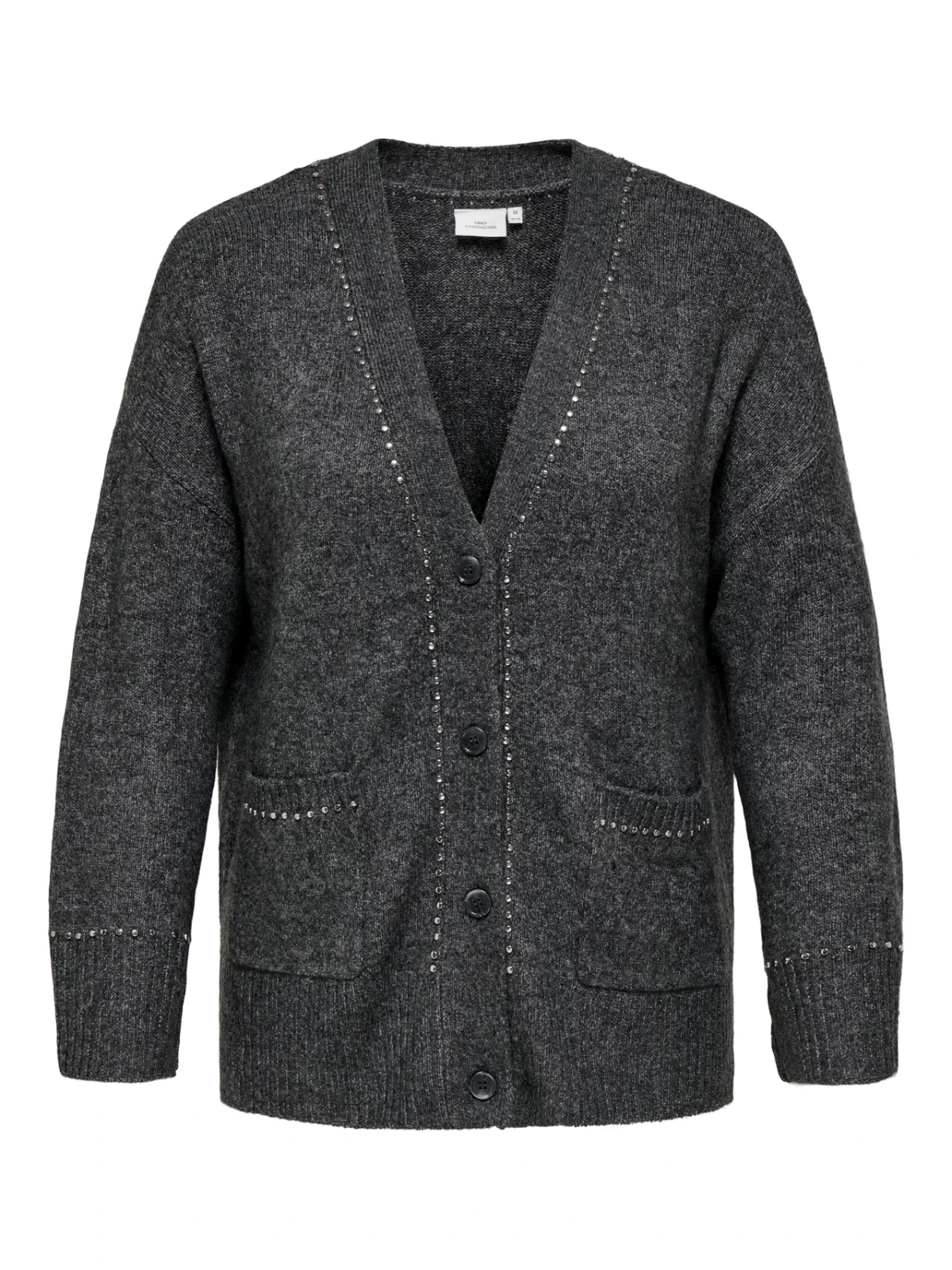 CARELSIE STUDS CARDIGAN Medium Grey