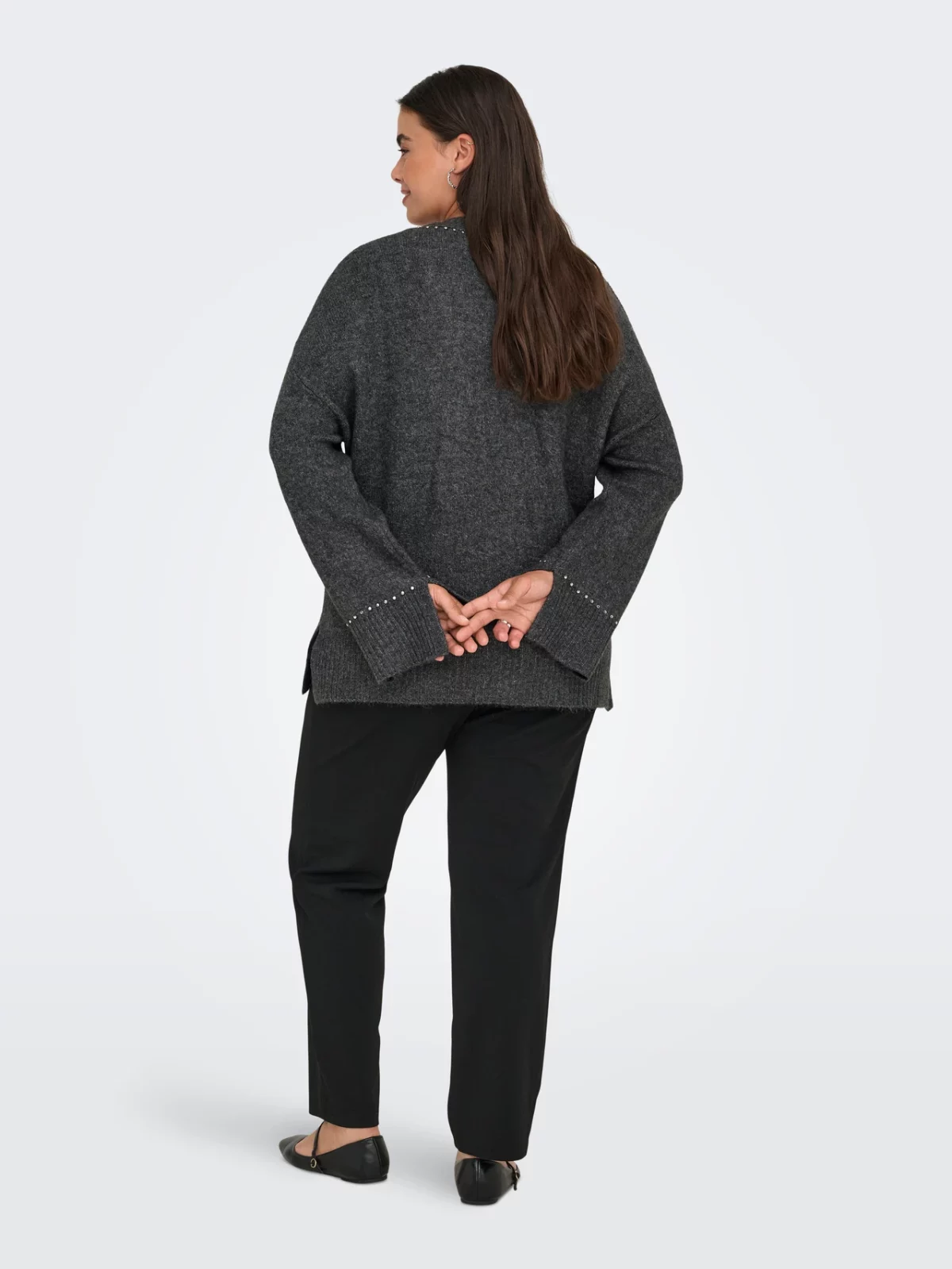 CARELSIE STUDS CARDIGAN Medium Grey - Bild 4