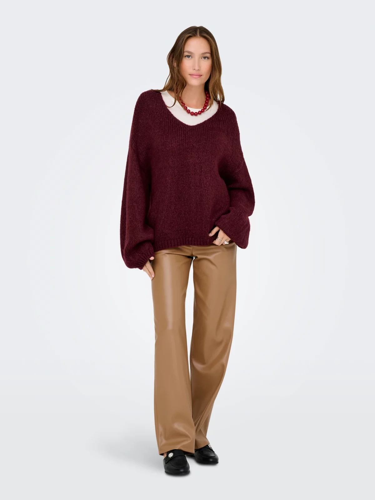 JDYDINEA L/S REVERSIBLE PULLOVER Cabarnet - Bild 4
