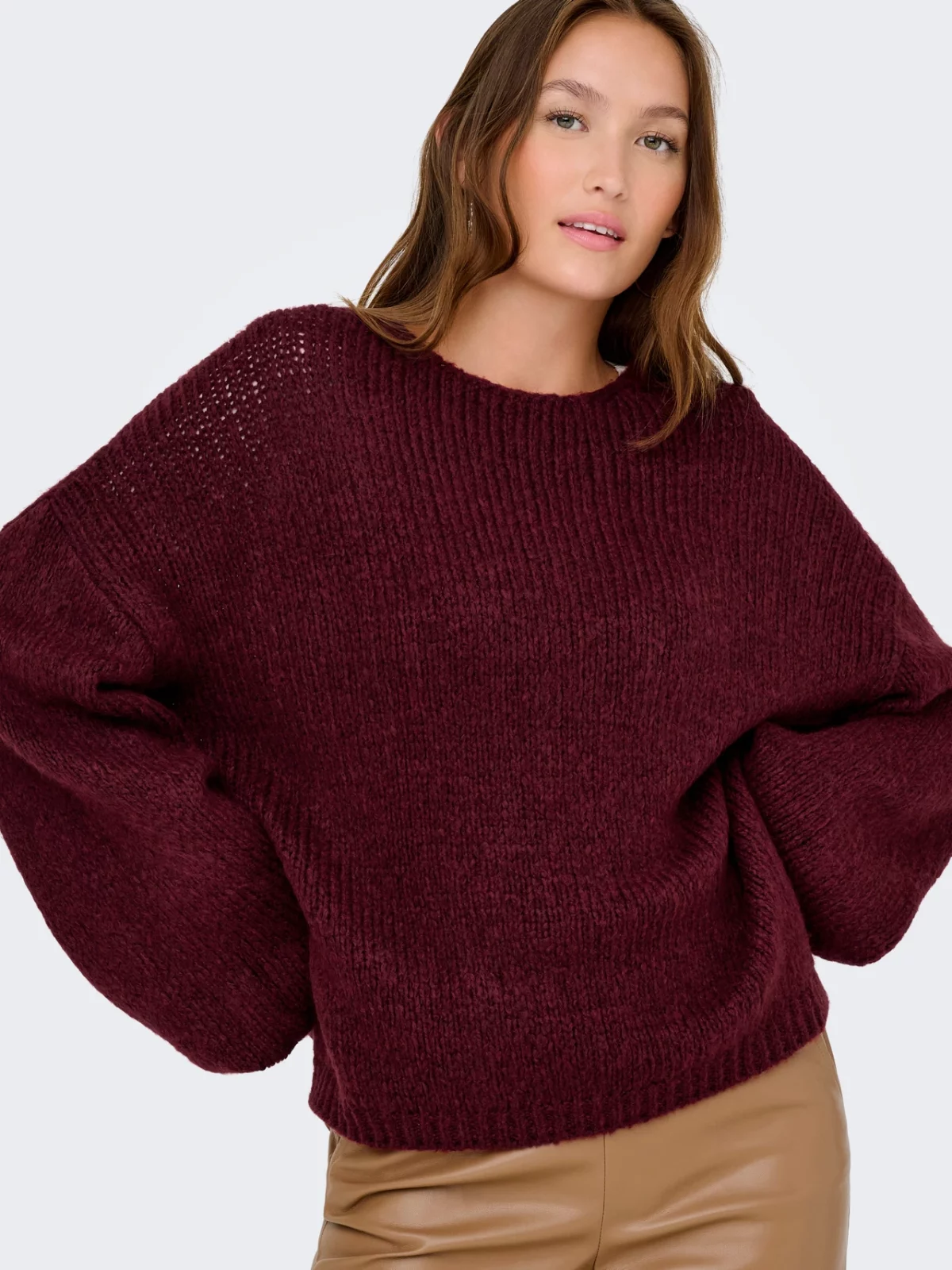 JDYDINEA L/S REVERSIBLE PULLOVER Cabarnet - Bild 6