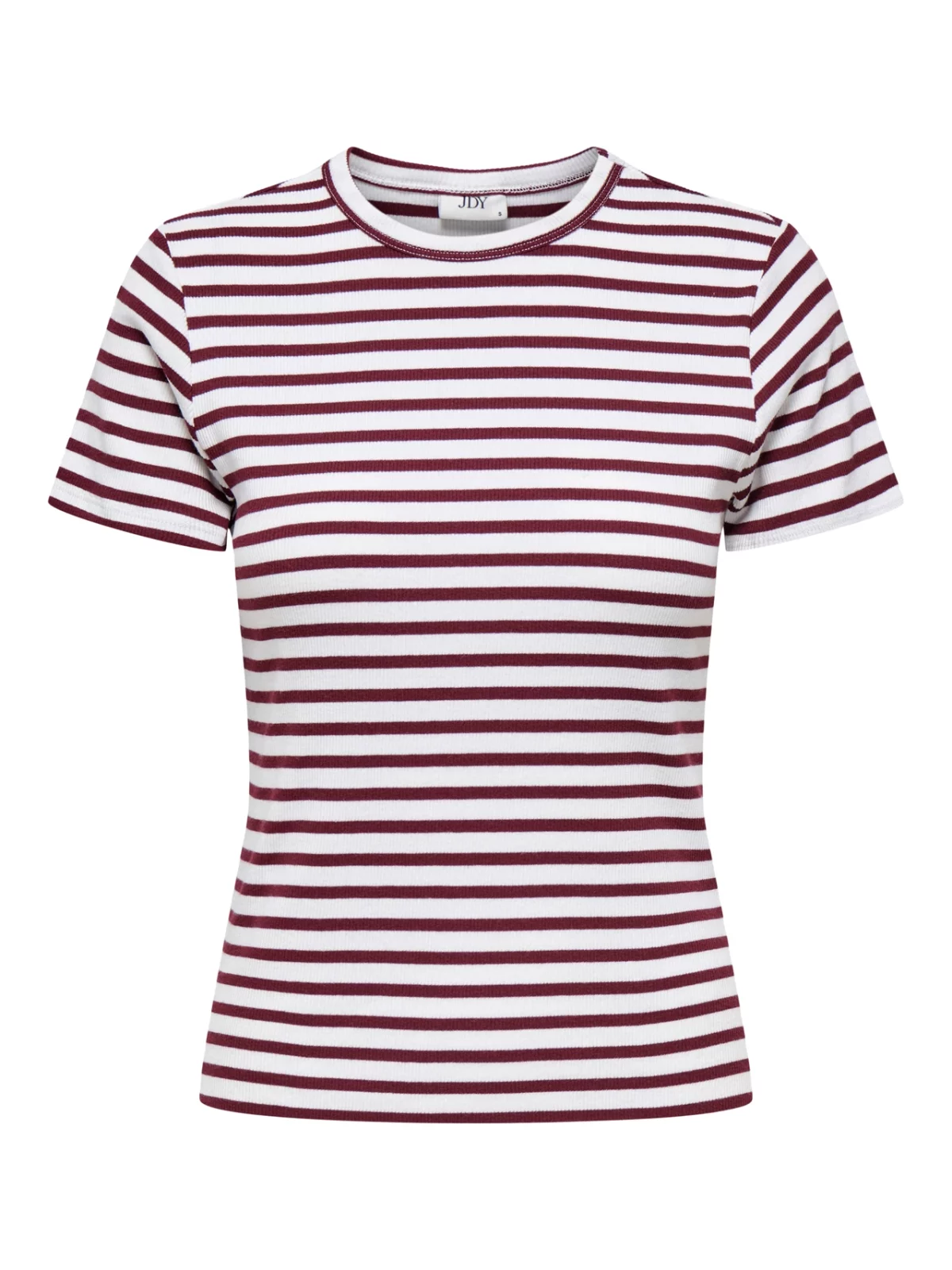 JDYSOLAR S/S O NECK TOP Maroon Banner