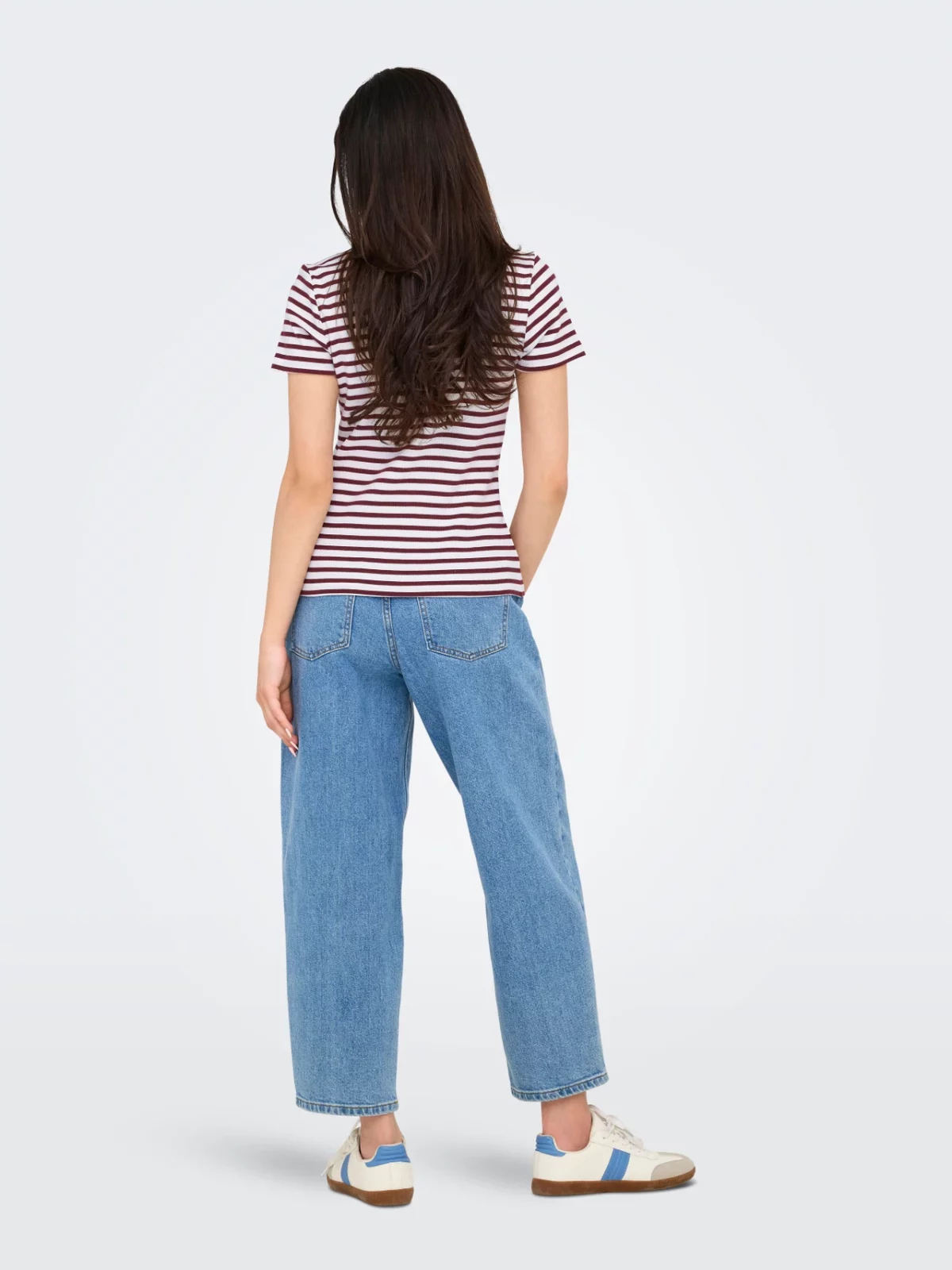 JDYSOLAR S/S O NECK TOP Maroon Banner - Bild 5