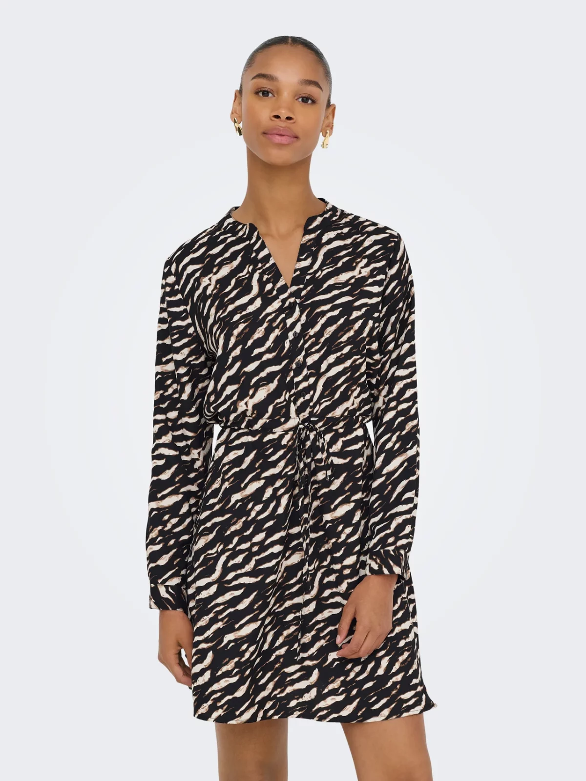 ONLCORY L/S V-NECK TUNIC Drifting Zebra - Bild 3