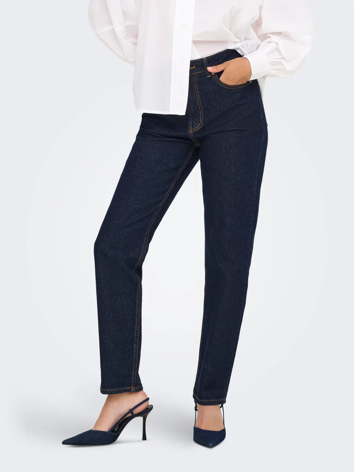 ONLEMILY STRAIGHT ANK Dark Blue Denim - Bild 3