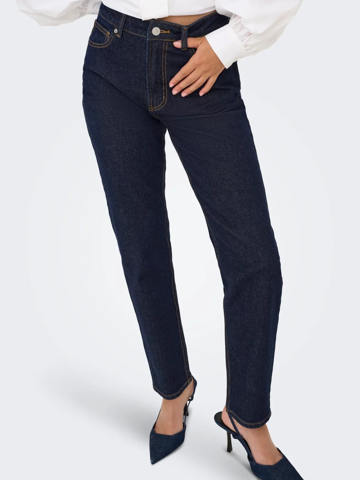 ONLEMILY STRAIGHT ANK Dark Blue Denim - Bild 4