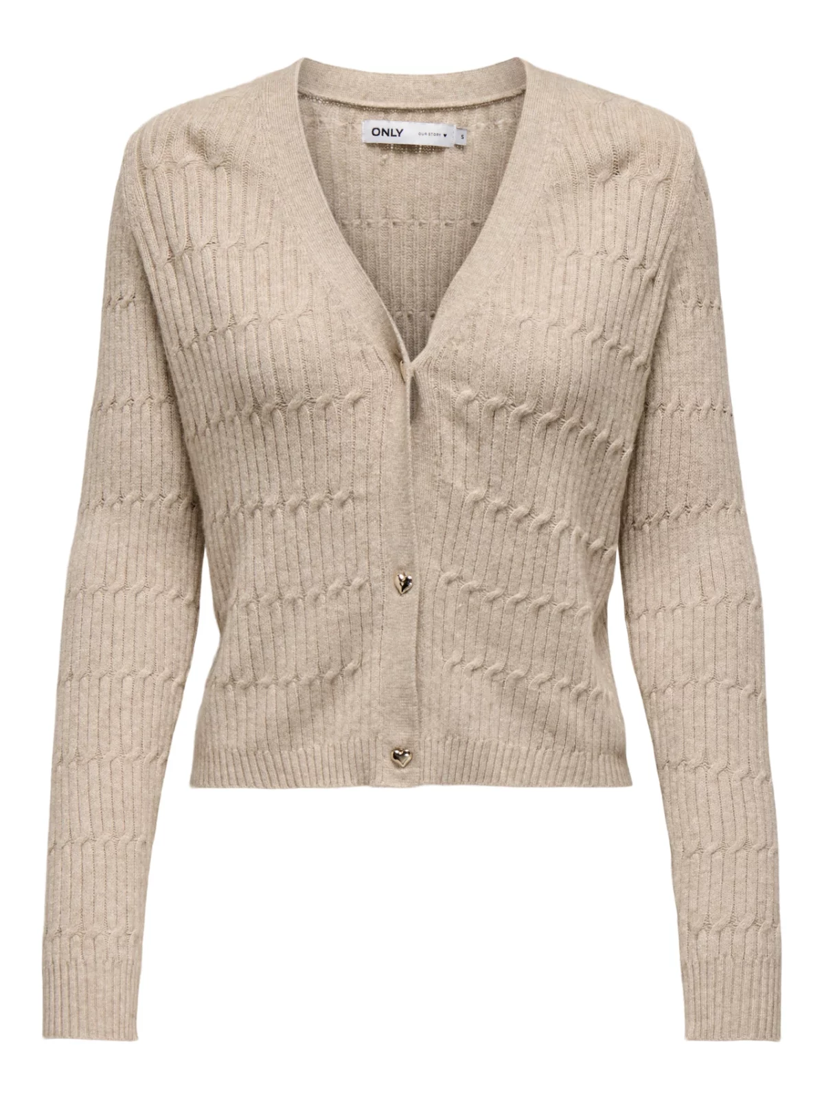ONLKATIA LIFE LS VNECK CARDIGAN Mocha Meringue