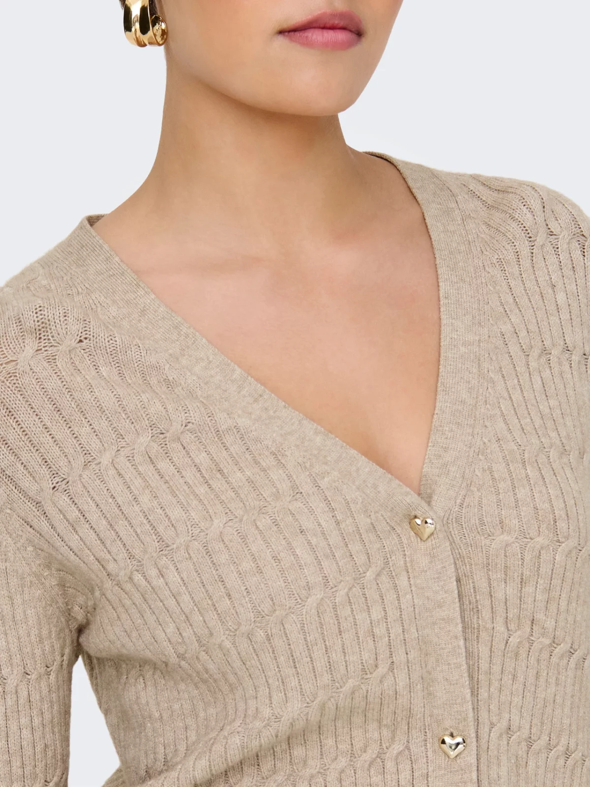 ONLKATIA LIFE LS VNECK CARDIGAN Mocha Meringue - Bild 5