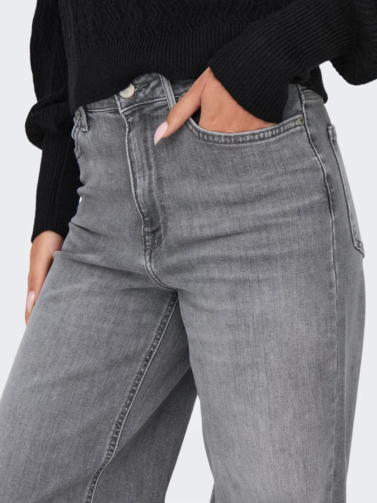 ONLMADISON BLUSH WIDE Light Grey Denim - Bild 6