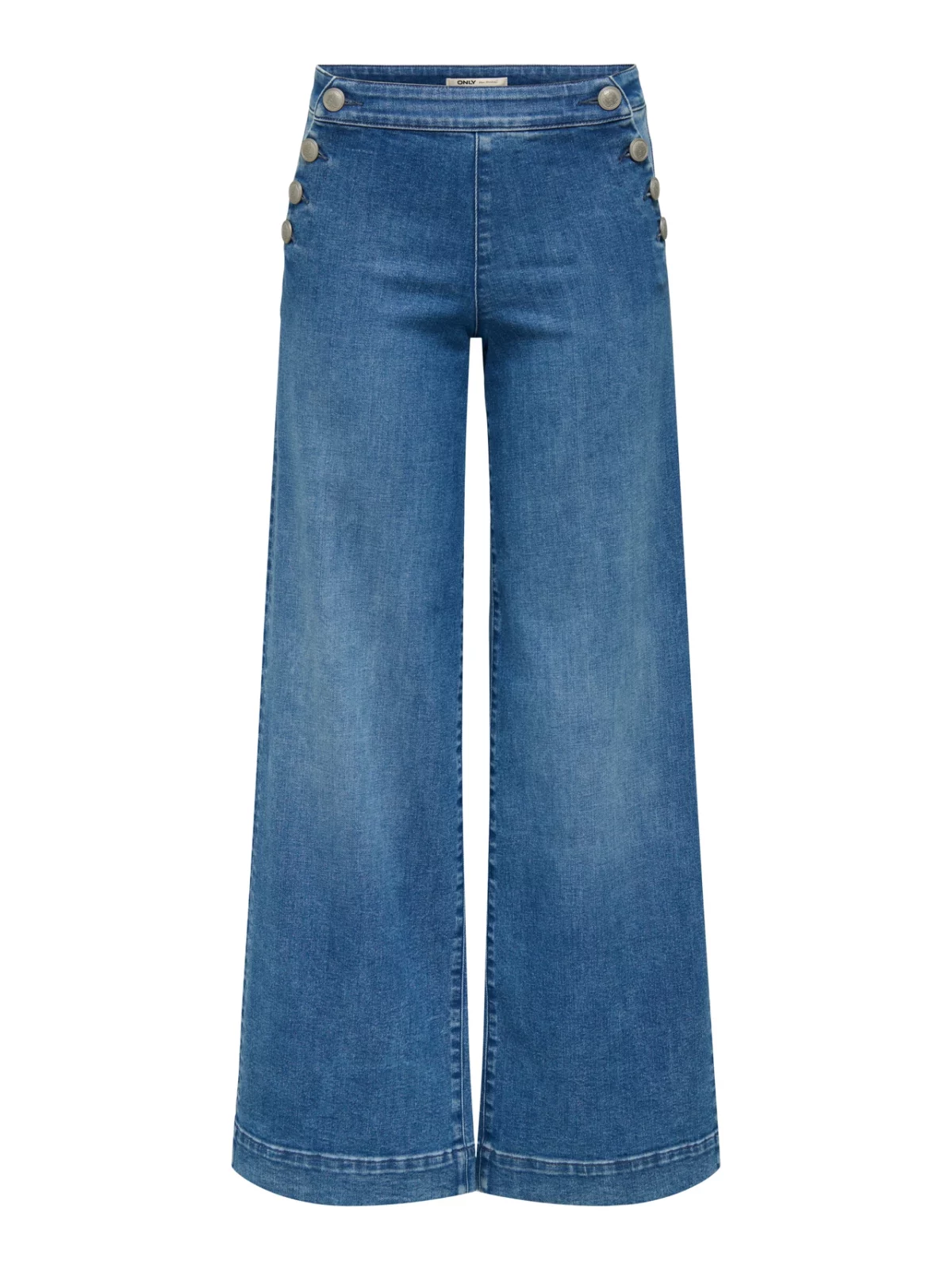 ONLMADISON BUTTON WIDE Medium Blue Denim