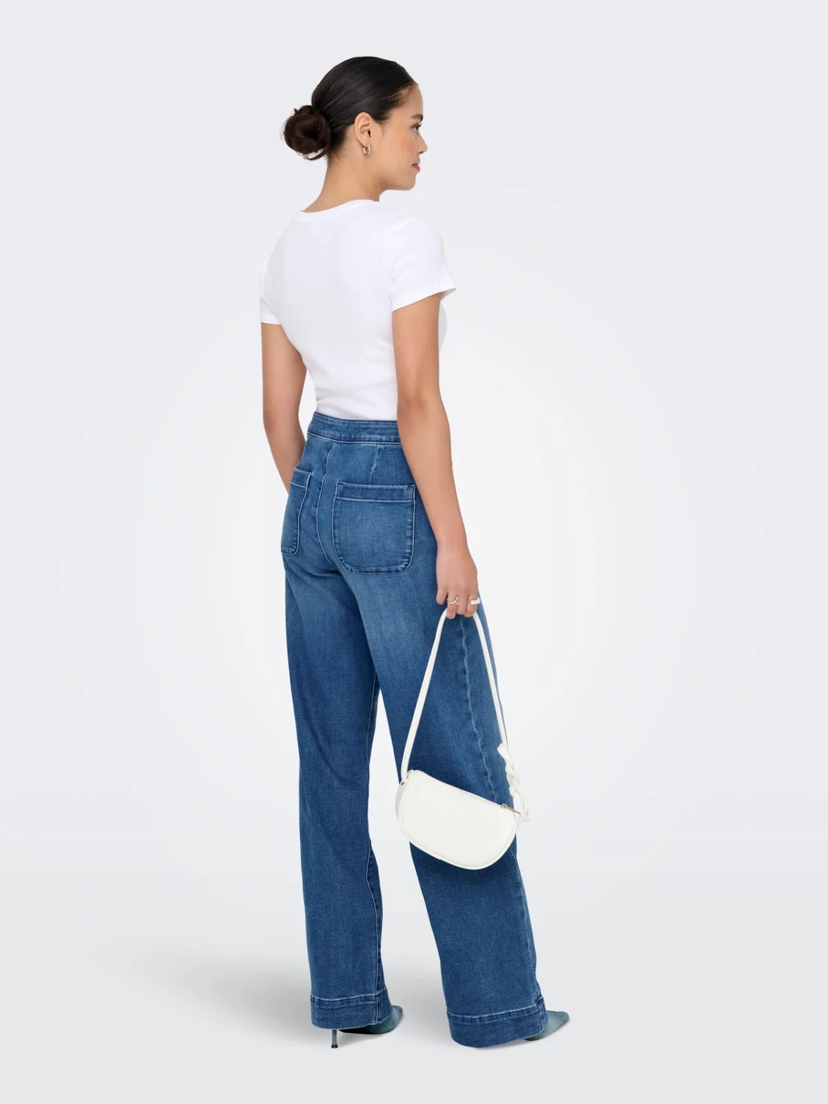 ONLMADISON BUTTON WIDE Medium Blue Denim - Bild 4