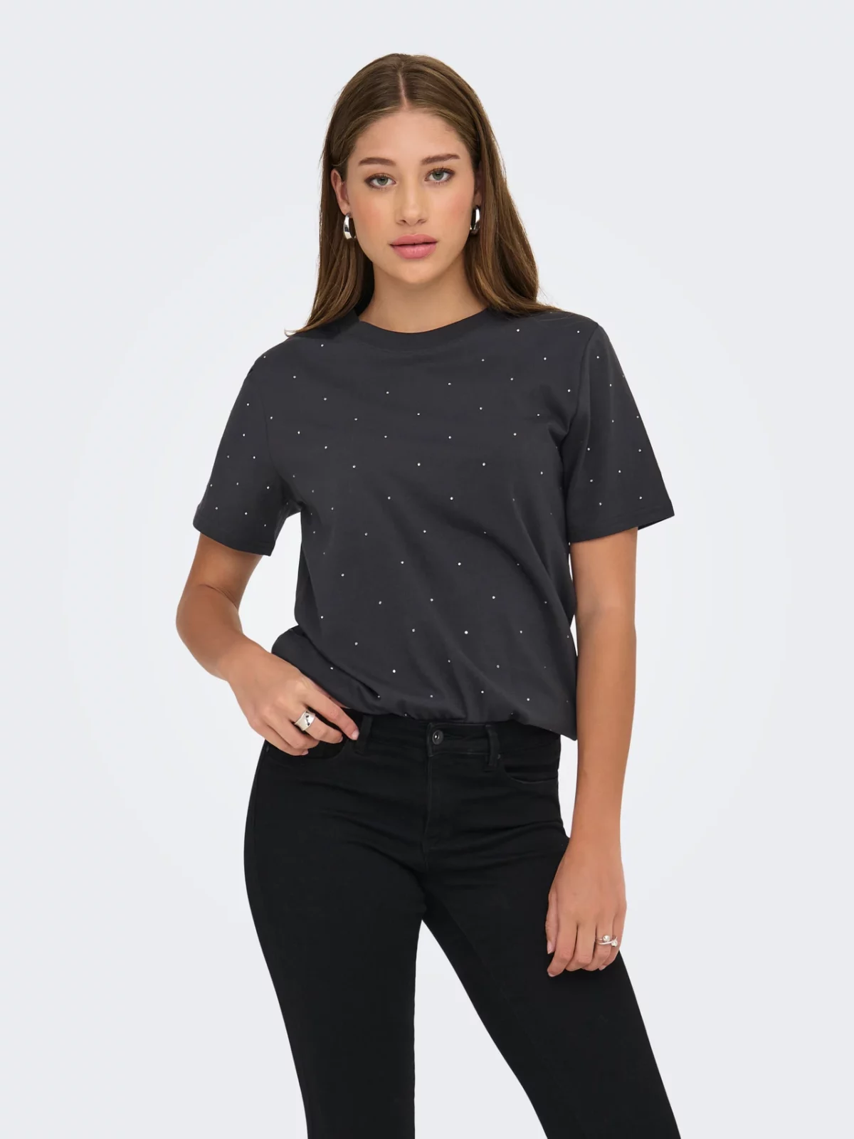 ONLMONJA S/S STUDS TEE Phantom - Bild 3