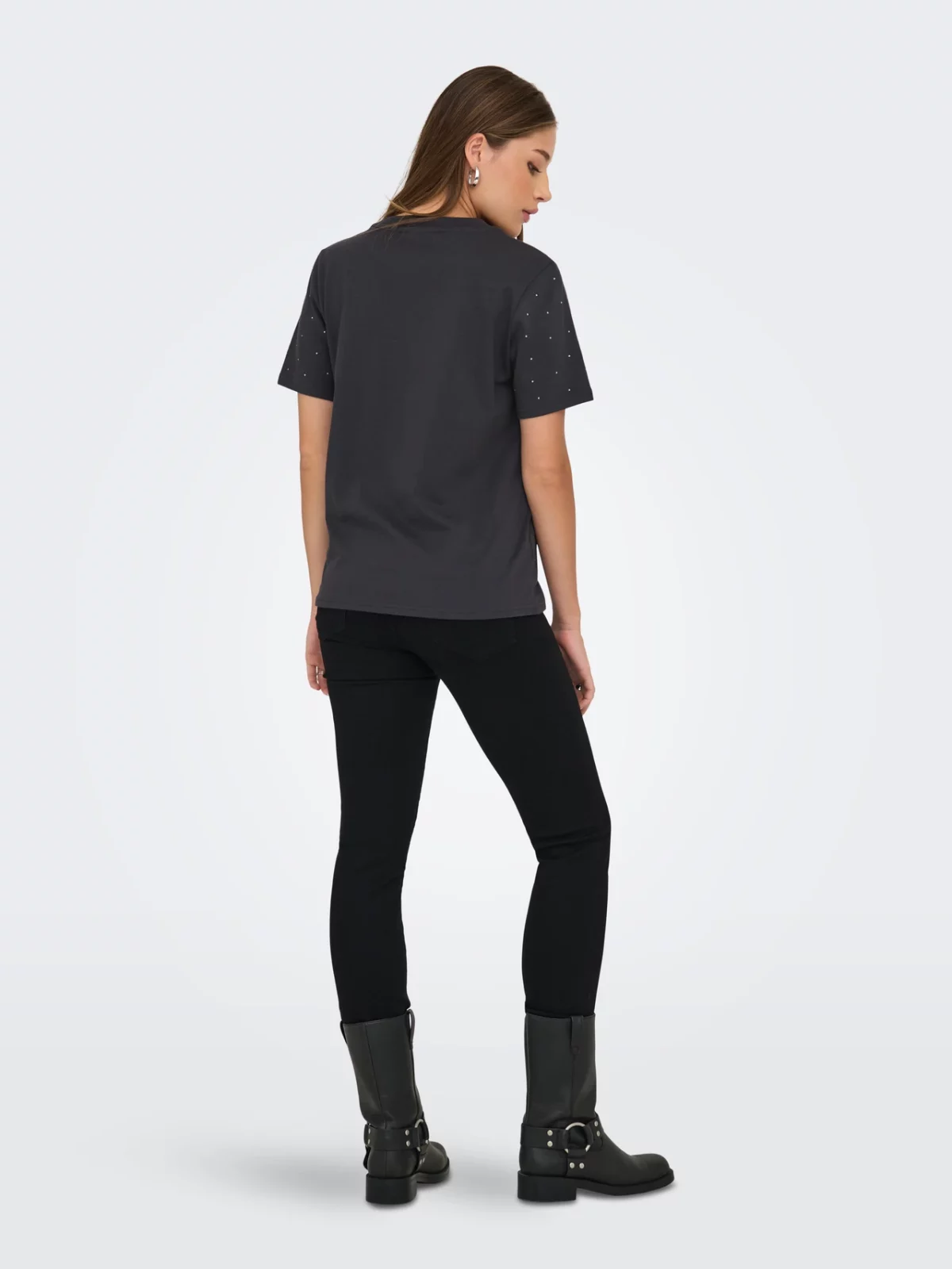 ONLMONJA S/S STUDS TEE Phantom - Bild 5