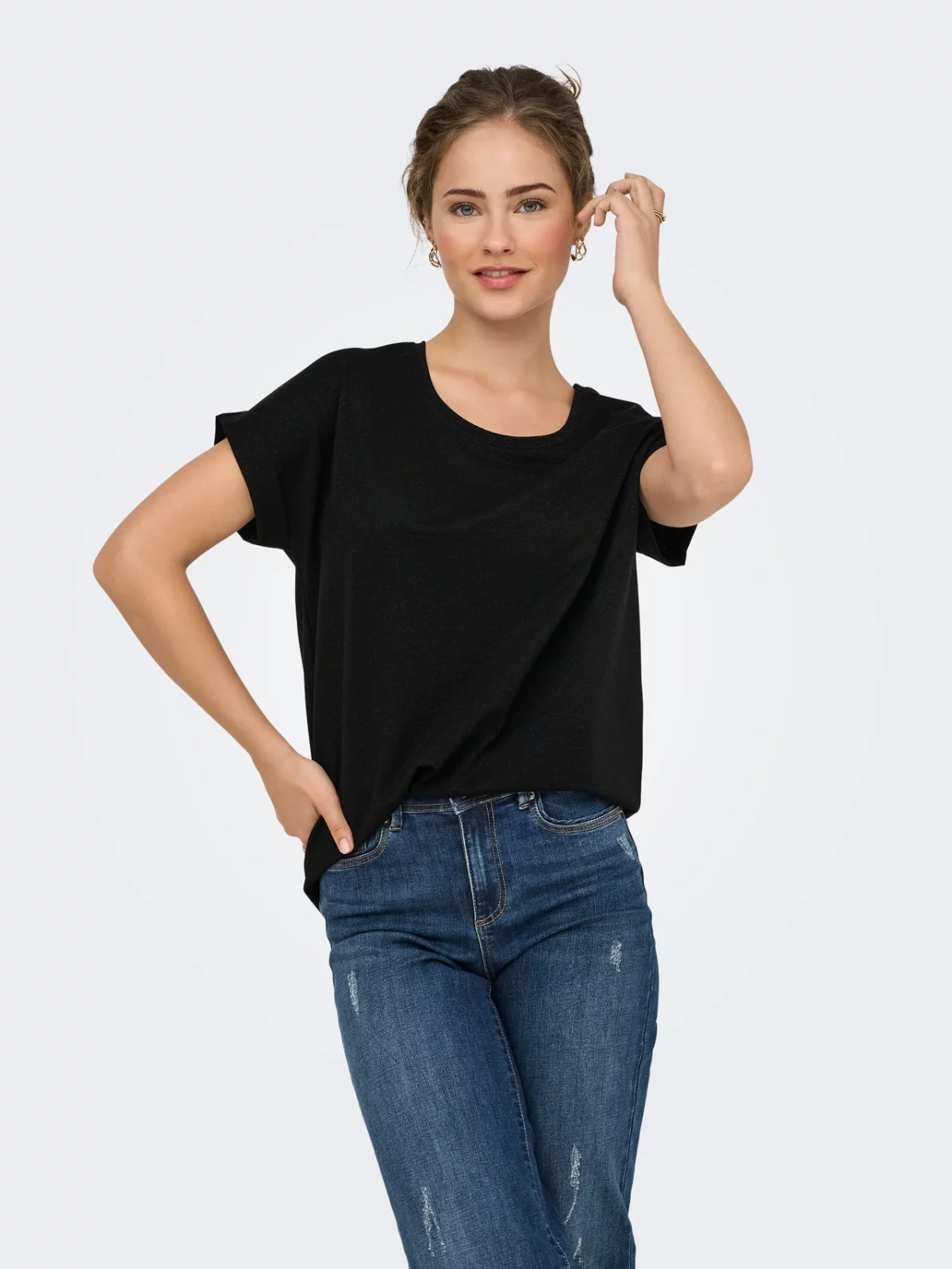 ONLMOSTER GLITTER S/S TOP Black - Bild 3