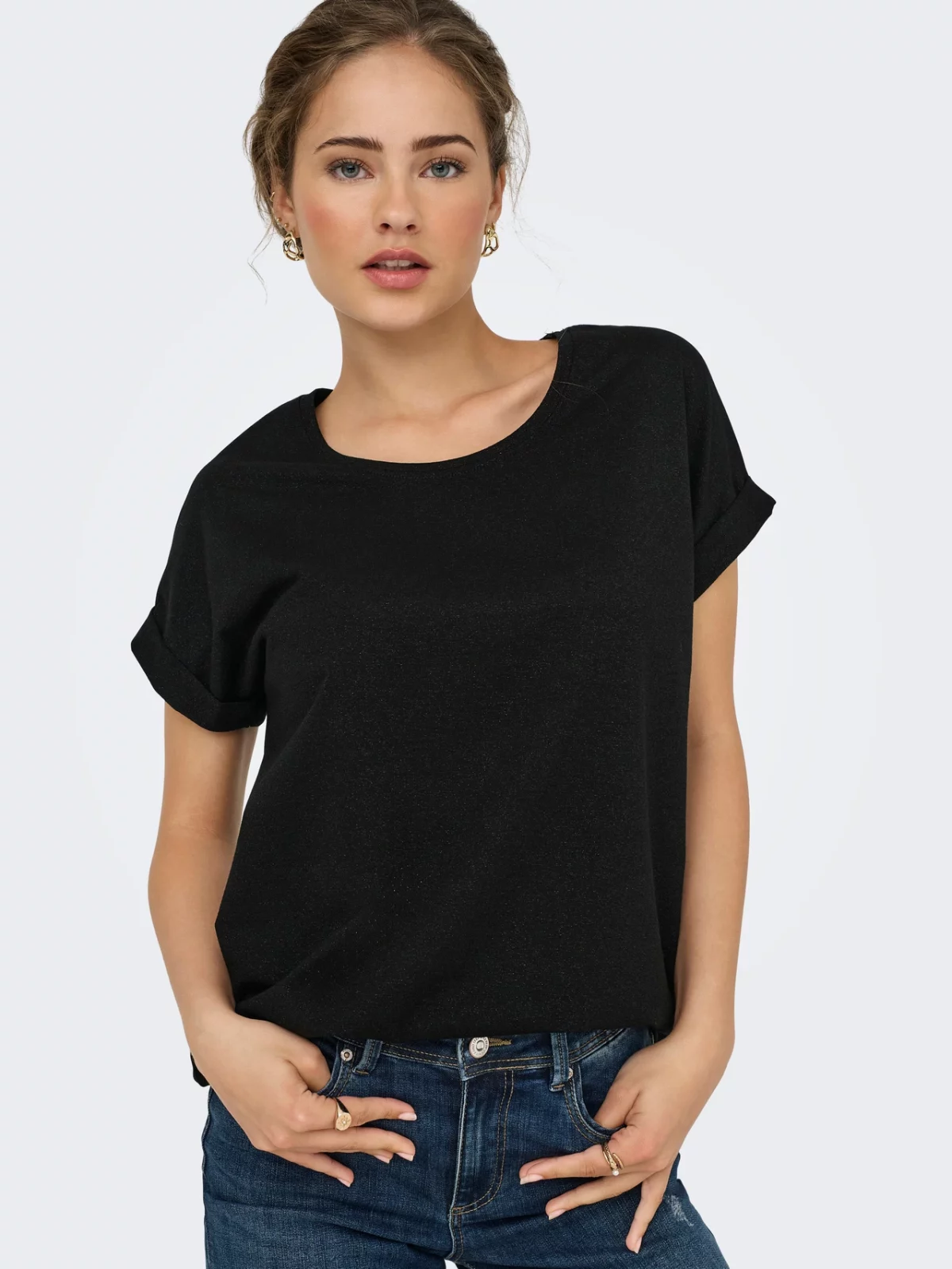ONLMOSTER GLITTER S/S TOP Black - Bild 4