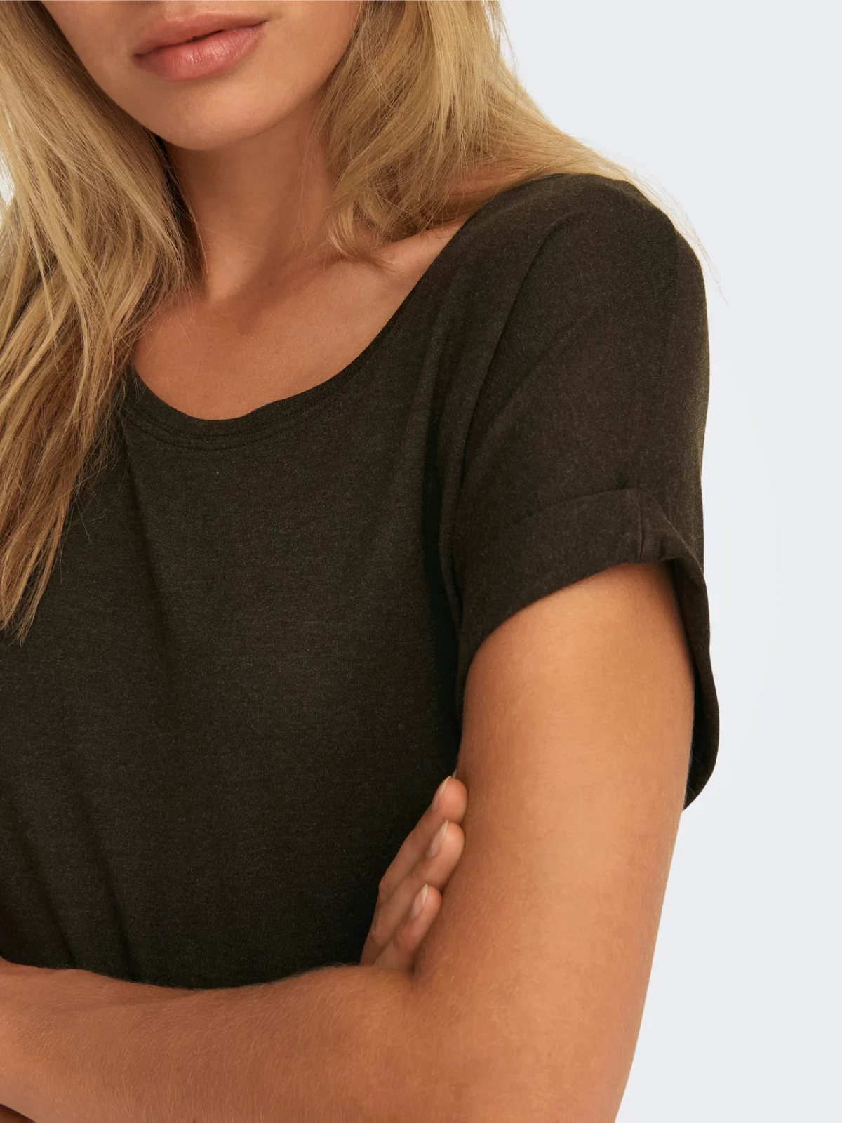 ONLMOSTER S/S O-NECK TOP Demitasse - Bild 6