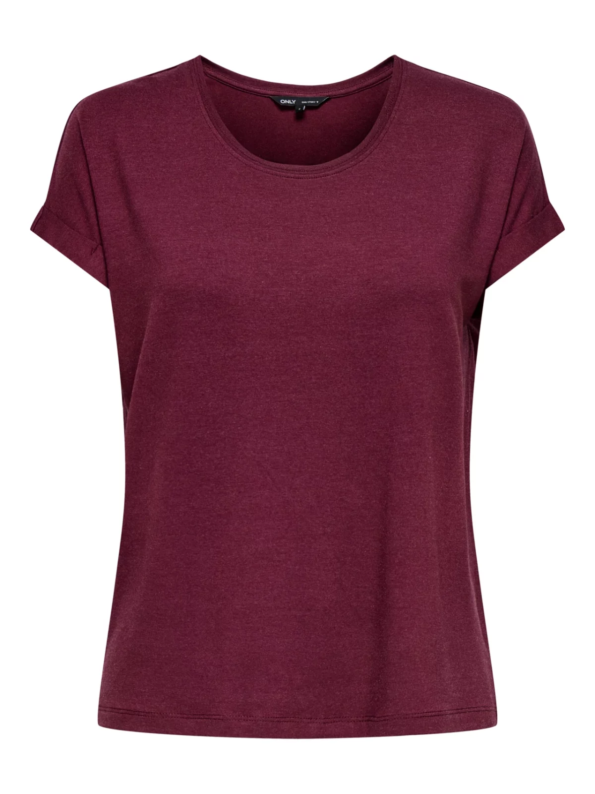 ONLMOSTER S/S O-NECK TOP Burgundy