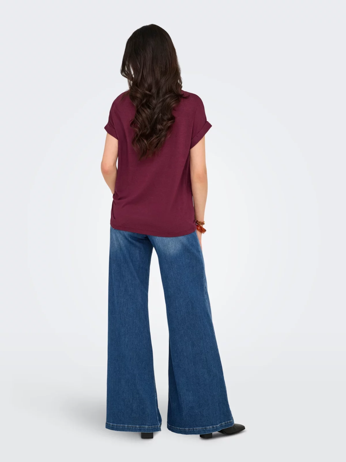 ONLMOSTER S/S O-NECK TOP Burgundy - Bild 5