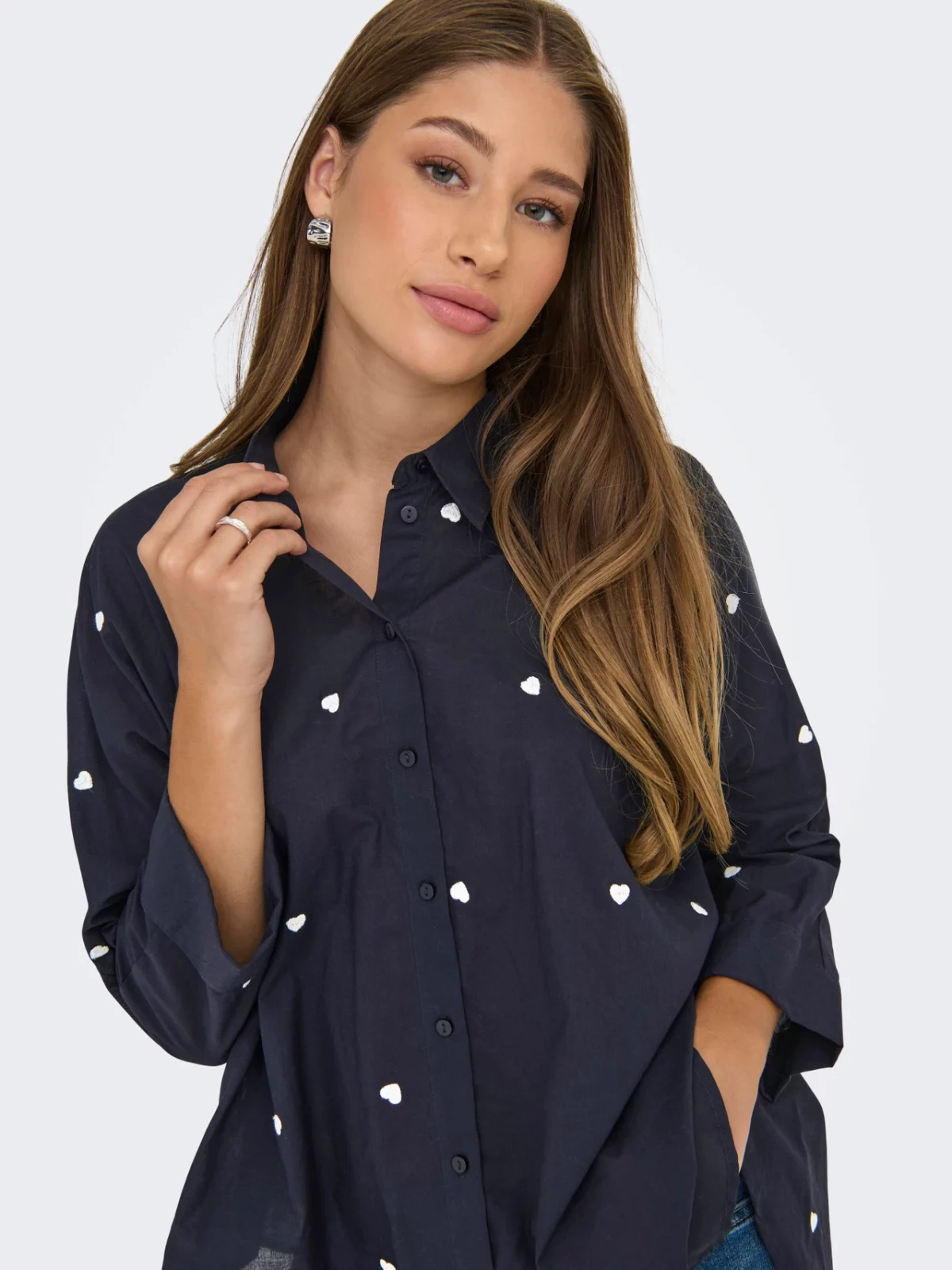 ONLNEW LINA GRACE LS EMB SHIRT Night Sky - Bild 6