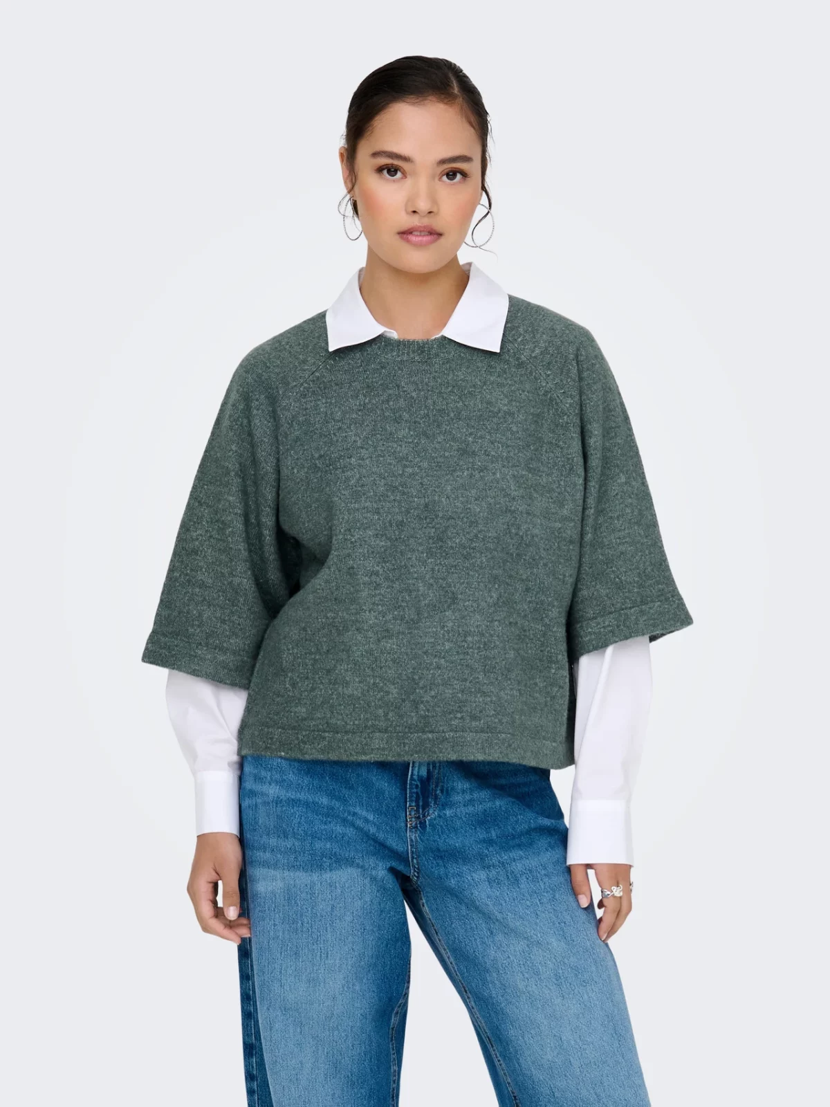 ONLSIMONI 3/4 PULLOVER Balsam Green - Bild 3