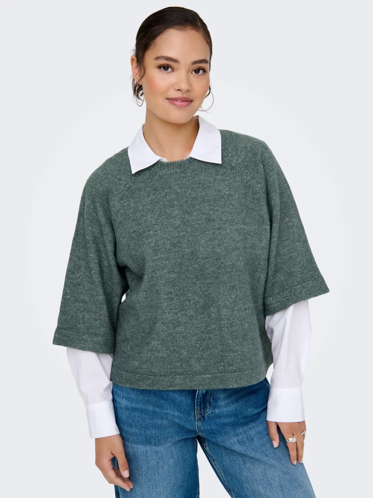 ONLSIMONI 3/4 PULLOVER Balsam Green - Bild 4