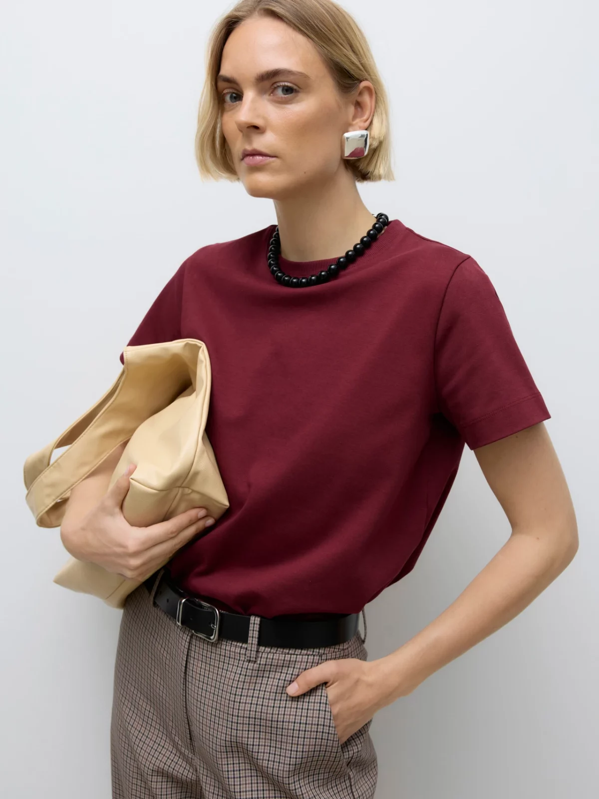 AWNAIMA SS O-NECK T-SHIRT Zinfandel - Bild 3