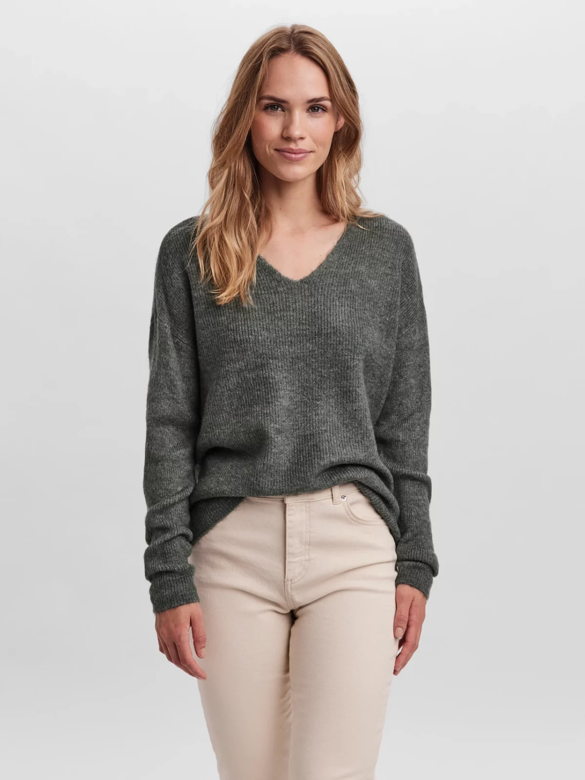 VMCREWLEFILE LS BLOUSE Balsam Green - Bild 2