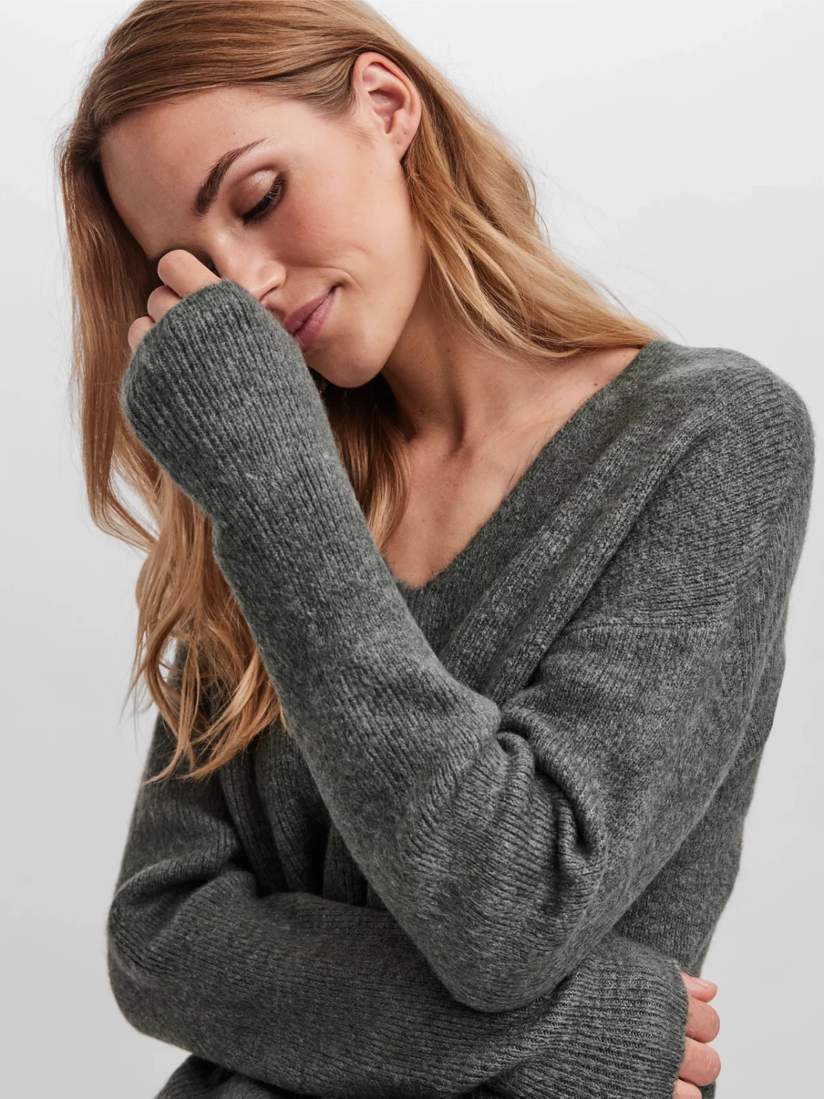 VMCREWLEFILE LS BLOUSE Balsam Green - Bild 3
