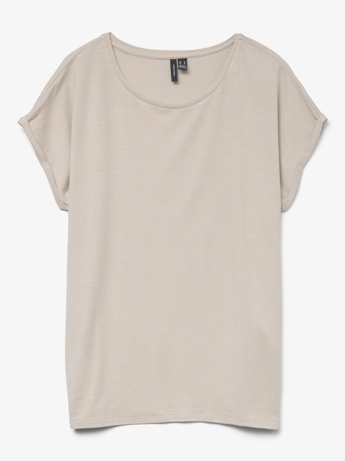 VMLAVA GLITTER SS TOP STRIPE Oatmeal