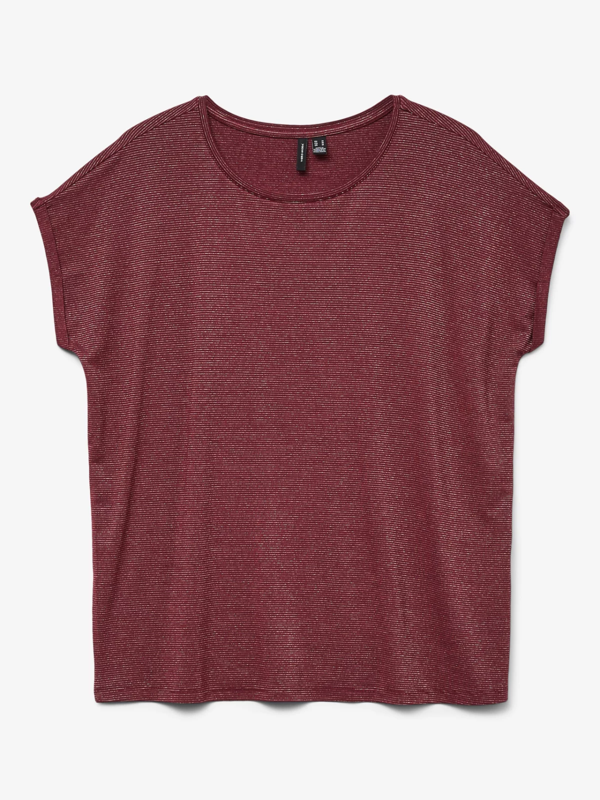 VMLAVA GLITTER SS TOP STRIPE Syrah