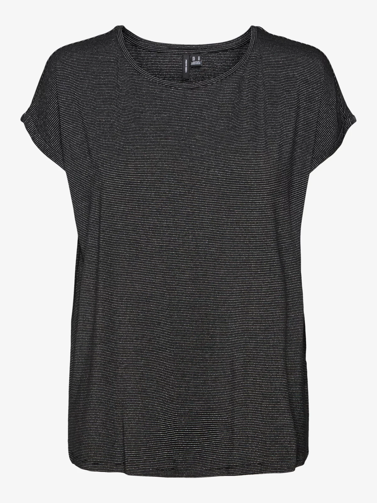 VMLAVA GLITTER SS TOP STRIPE Black