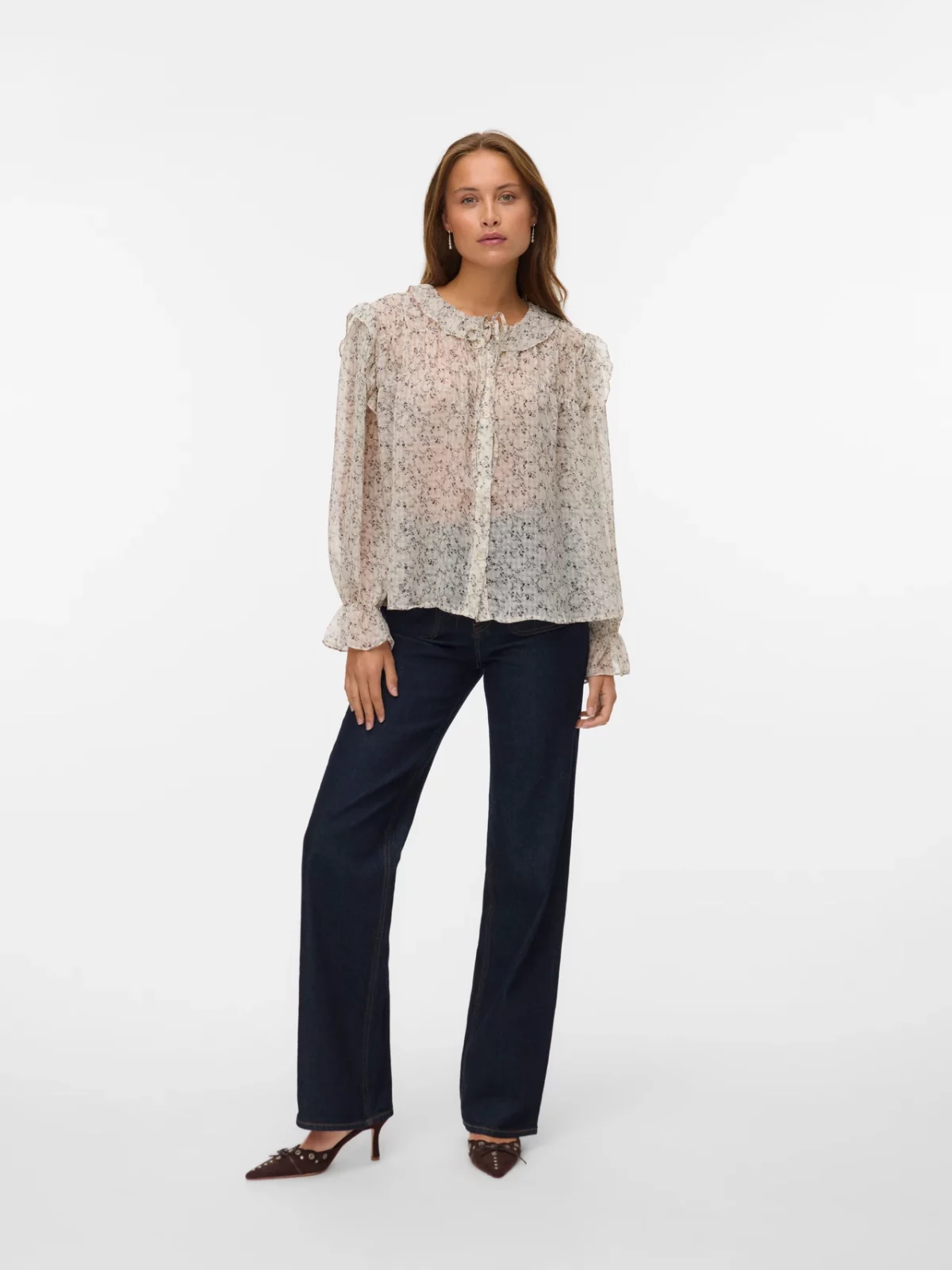 VMPETRA LS SHIRT Oatmeal - Bild 2