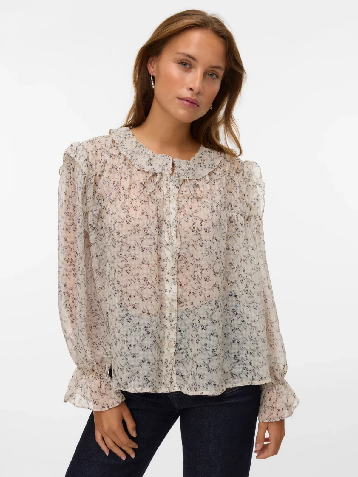 VMPETRA LS SHIRT Oatmeal - Bild 3