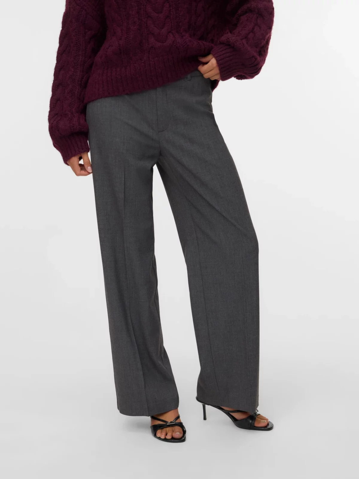 VMTEXAS MW STRAIGHT PANT Dark Grey Melange - Bild 4