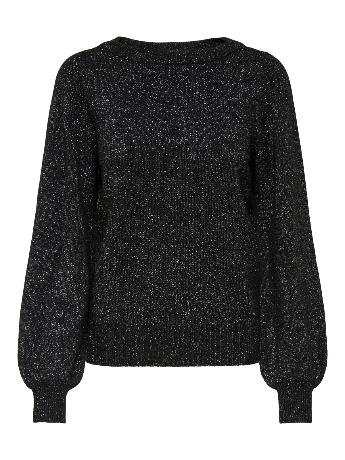 JDYRUE GLITTER BOAT PULLOVER Black