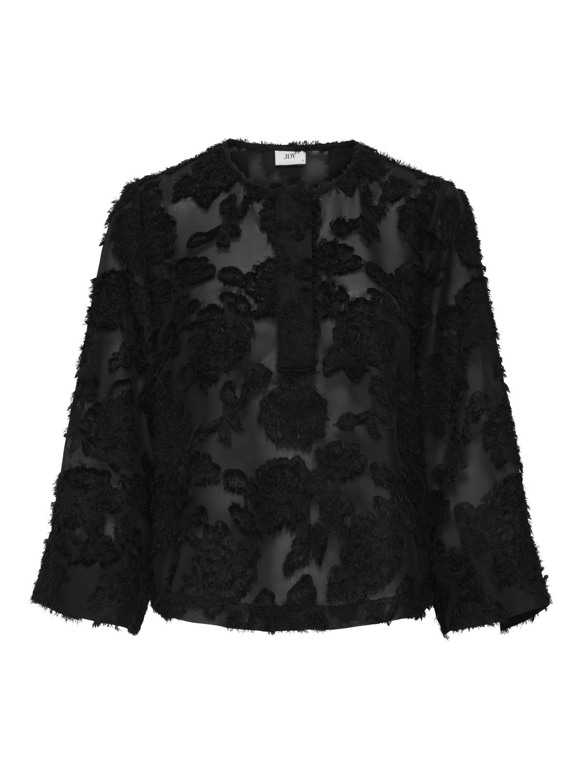 JDYMAIA 7/8 HALF PLACKET TOP Black