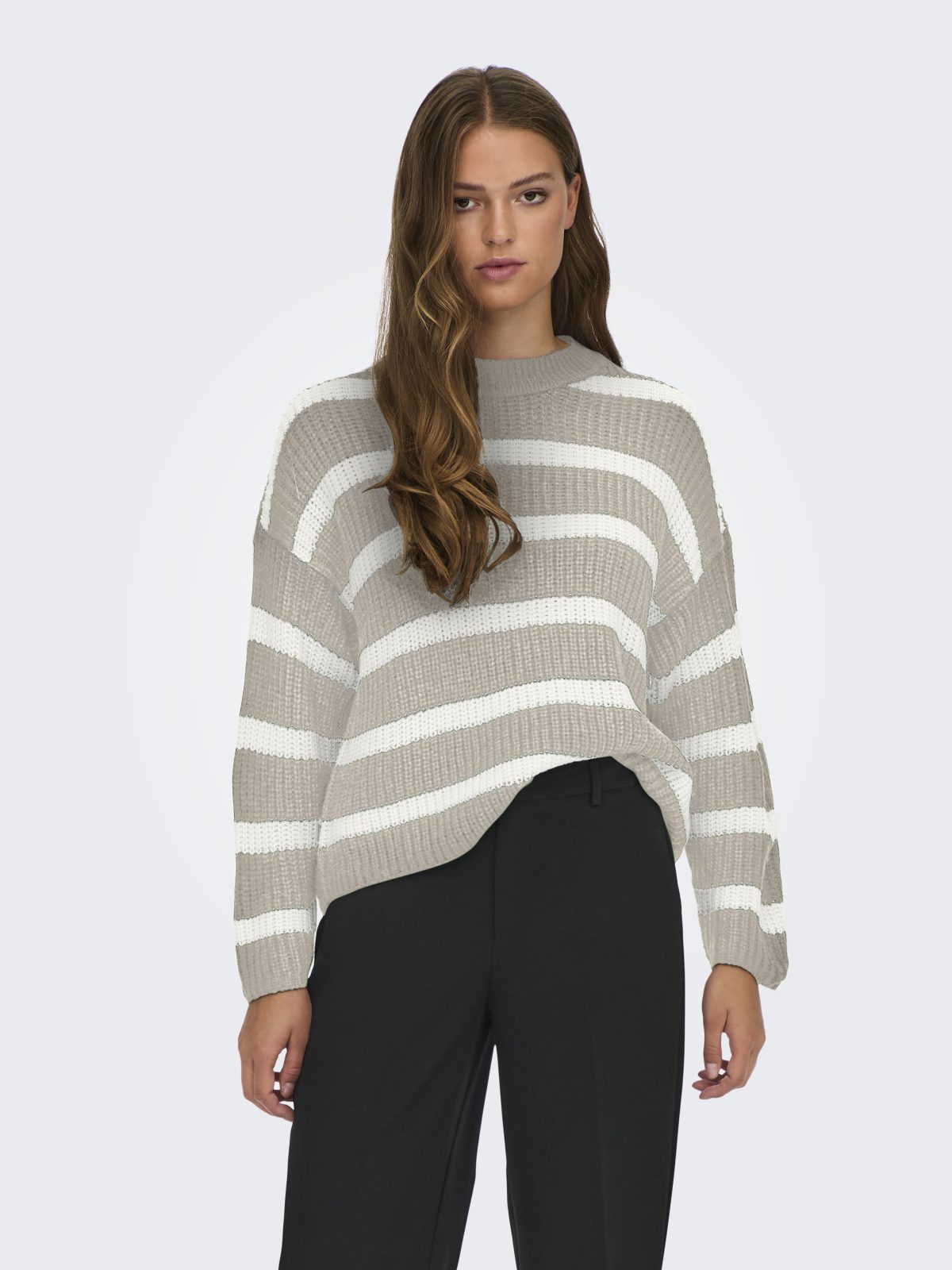 JDYJUSTY L/S STRIPE PULLOVER Chateau Gray - Bild 3