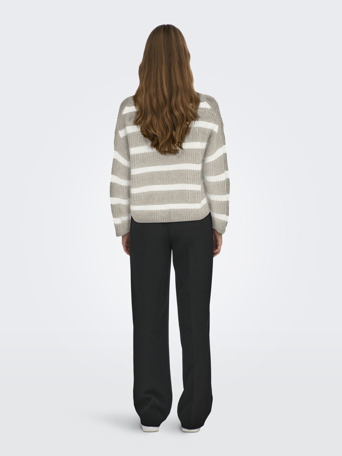 JDYJUSTY L/S STRIPE PULLOVER Chateau Gray - Bild 4