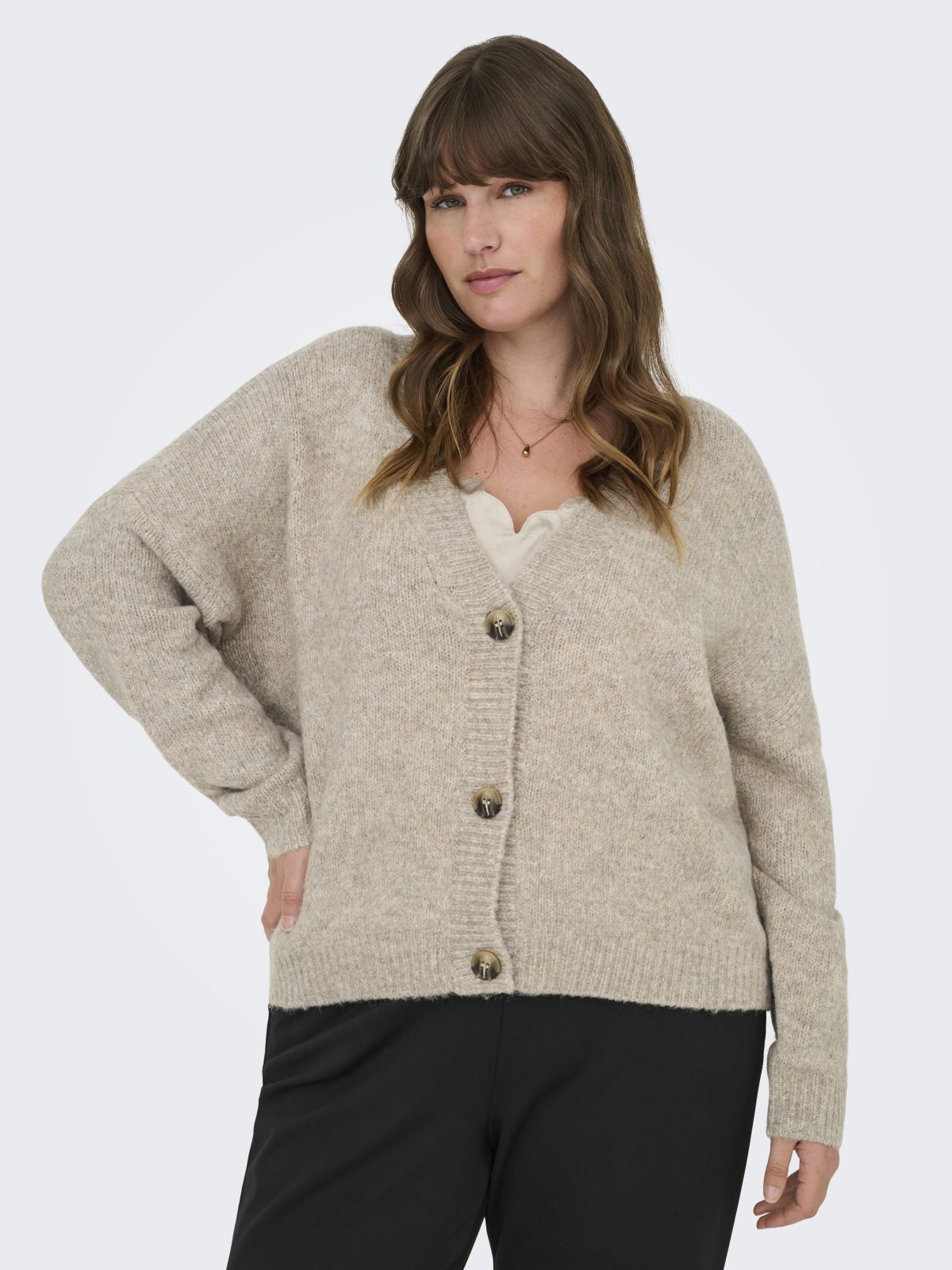 CARZOEY L/S CARDIGAN KNT Woodsmoke - Bild 4