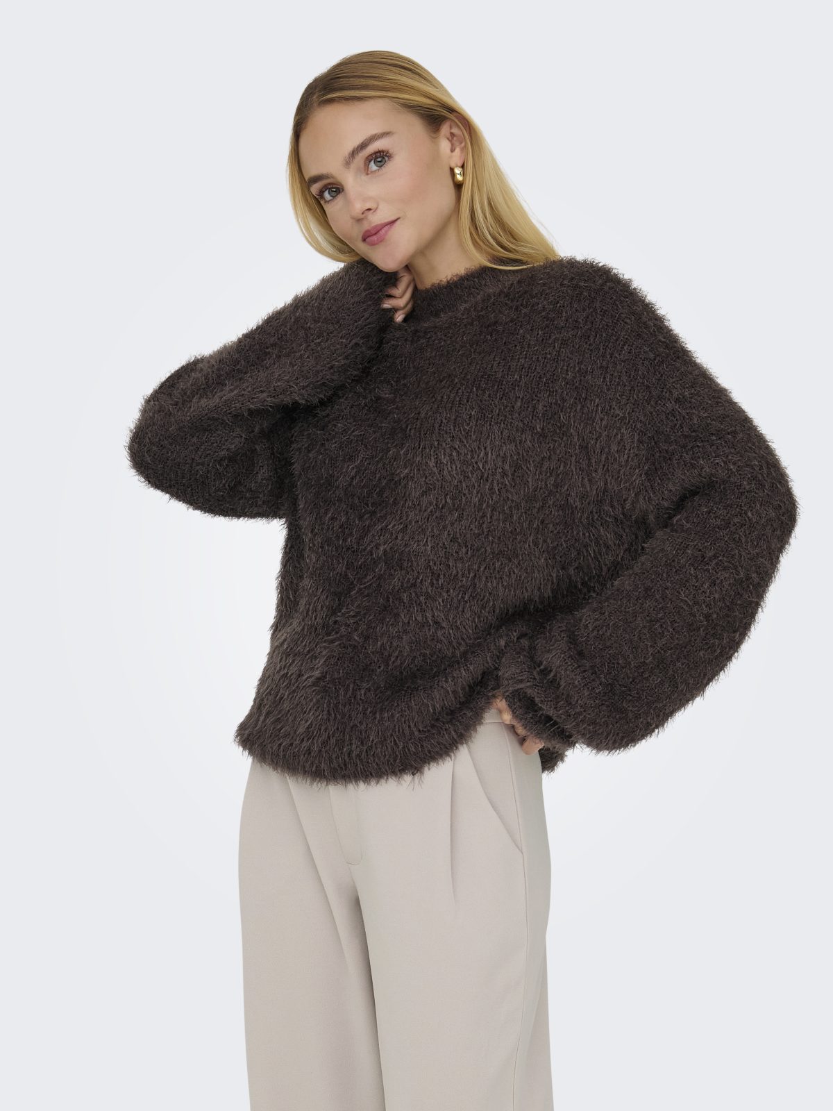 ONLLULU LS RIB HIGHNECK Seal Brown - Bild 3