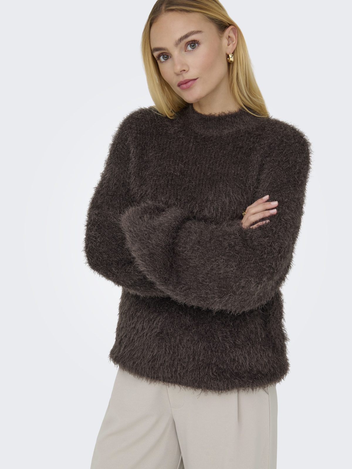 ONLLULU LS RIB HIGHNECK Seal Brown - Bild 5