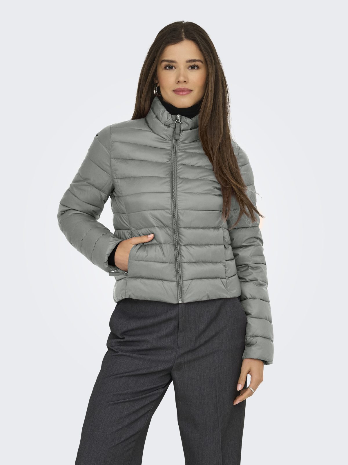 ONLTAHIA LW QUILTED JACKET Castor Gray - Bild 3