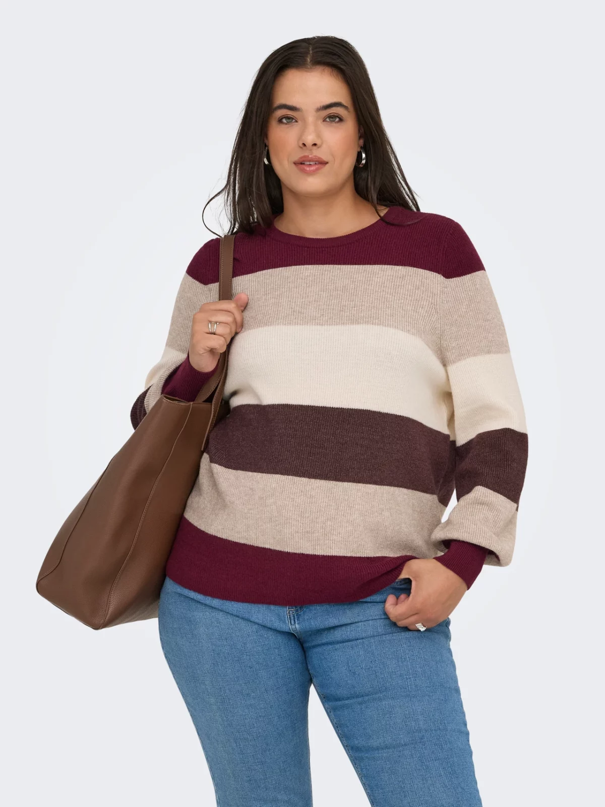 CARNEW DARIA L/S STRIPE PULLOVER Zinfandel - Bild 3