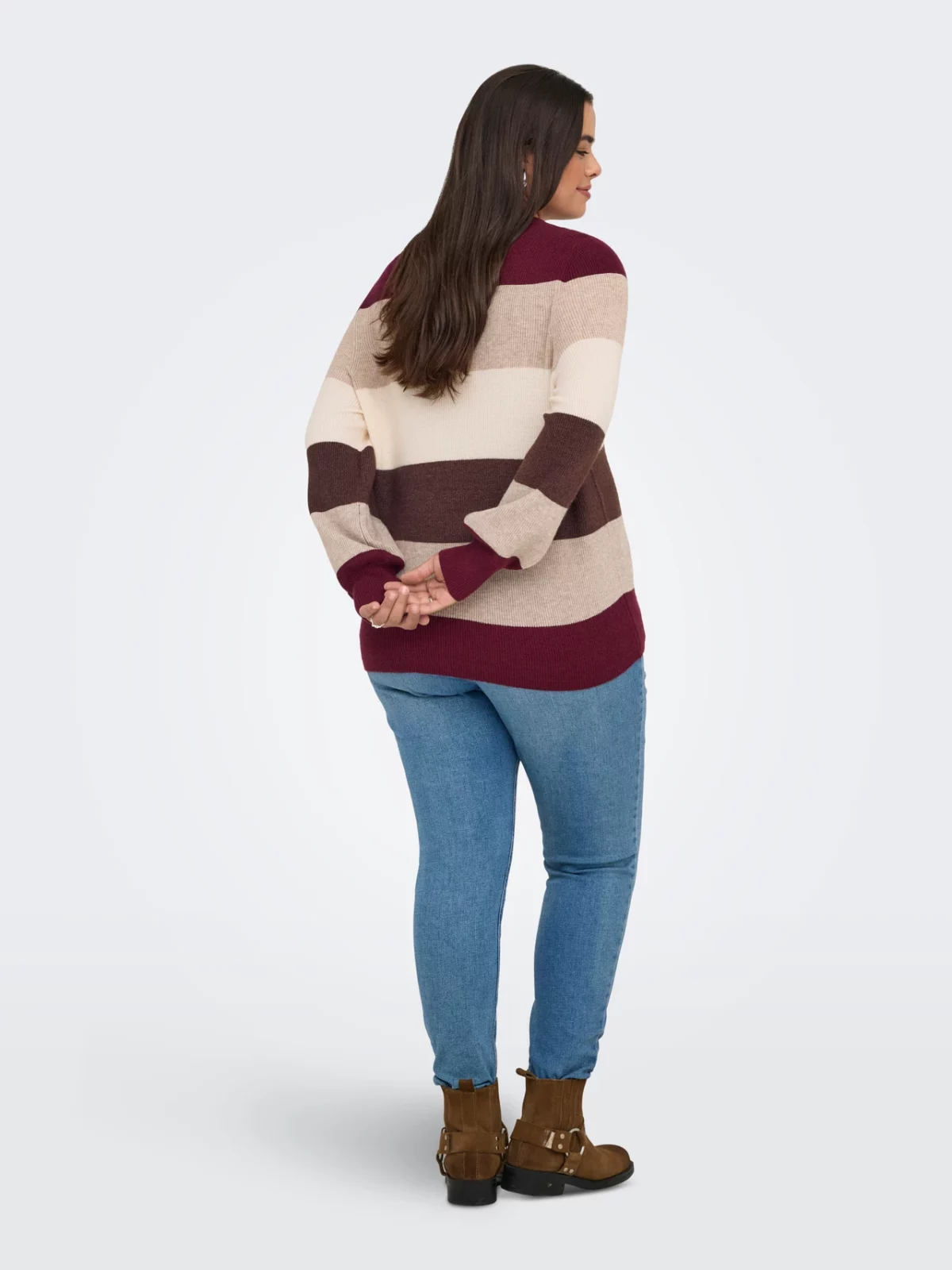 CARNEW DARIA L/S STRIPE PULLOVER Zinfandel - Bild 6