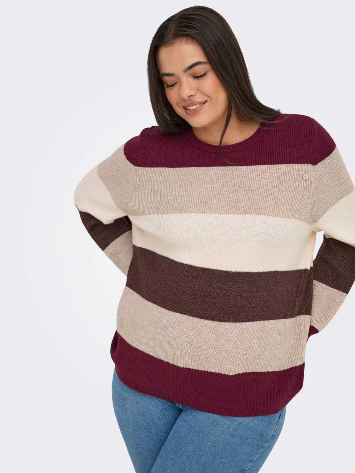 CARNEW DARIA L/S STRIPE PULLOVER Zinfandel - Bild 4