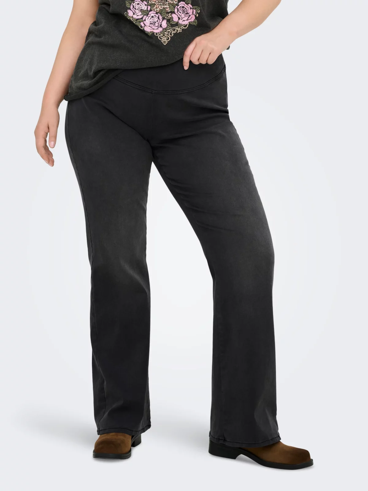 CARROYAL MID WAIST FLARED LEGGING Washed Black - Bild 3