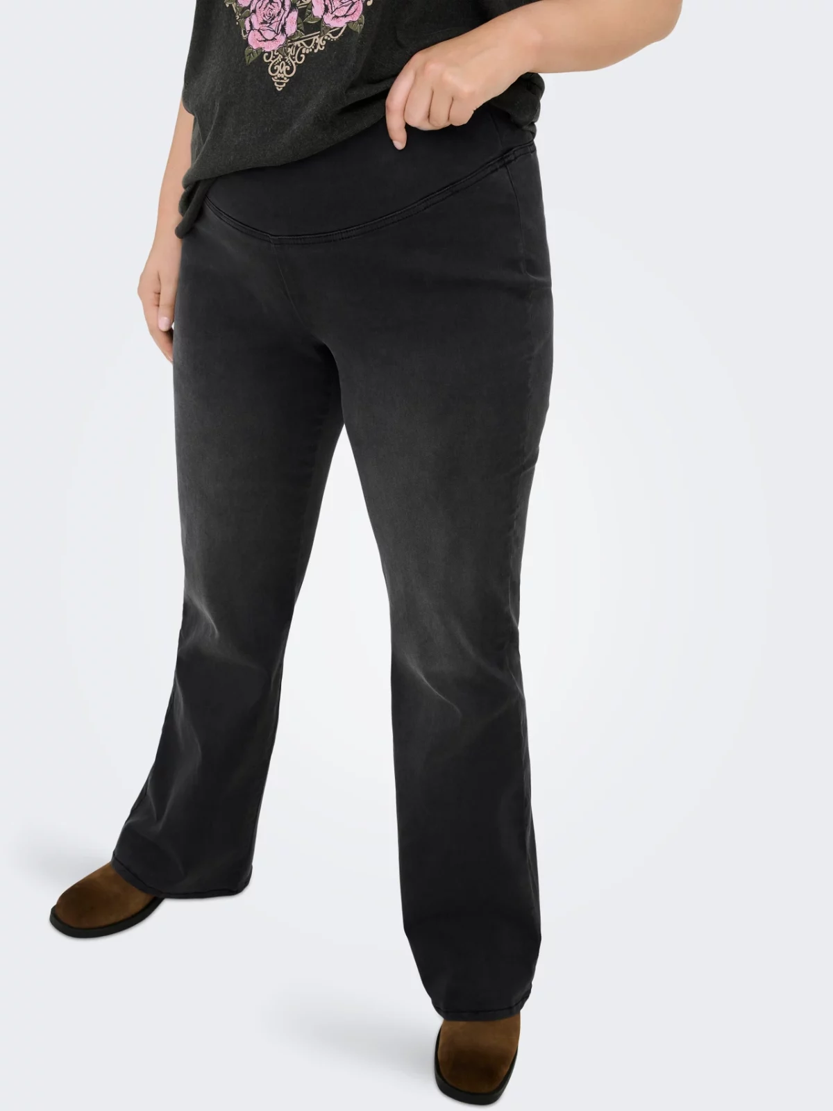 CARROYAL MID WAIST FLARED LEGGING Washed Black - Bild 6