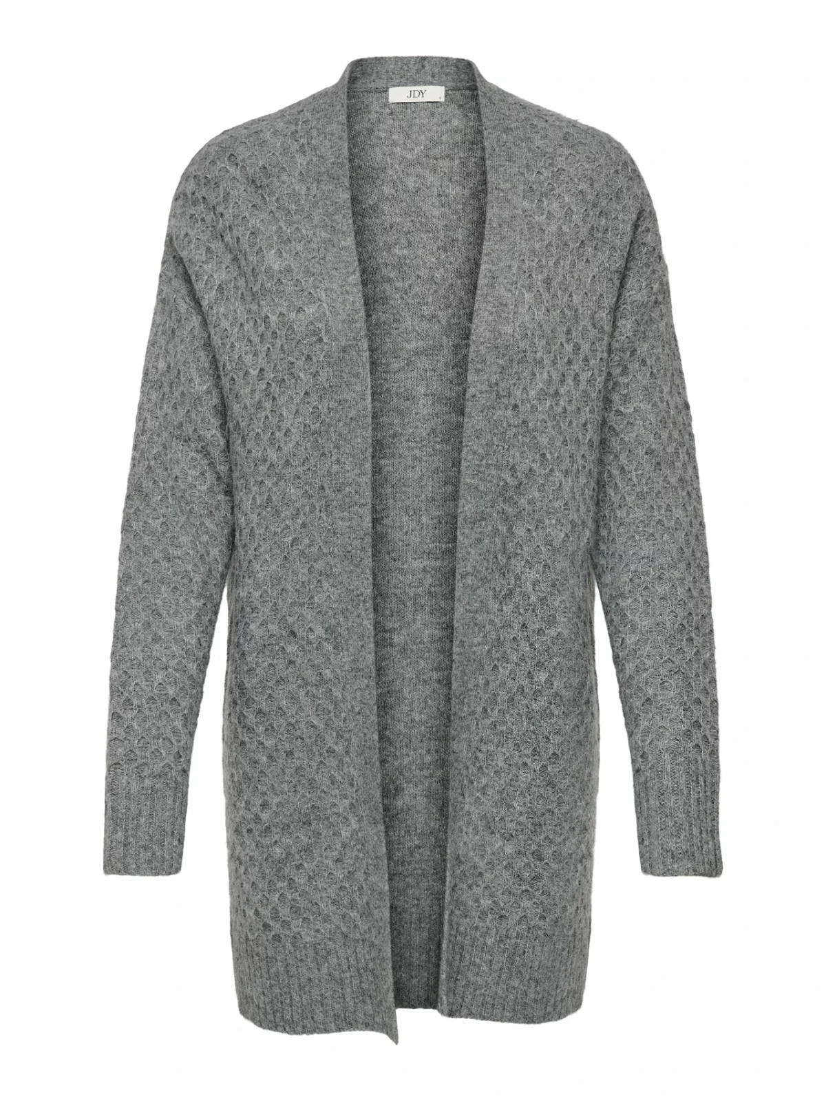 JDYBIGUM L/S LONG OPEN CARDIGAN Medium Grey Melange