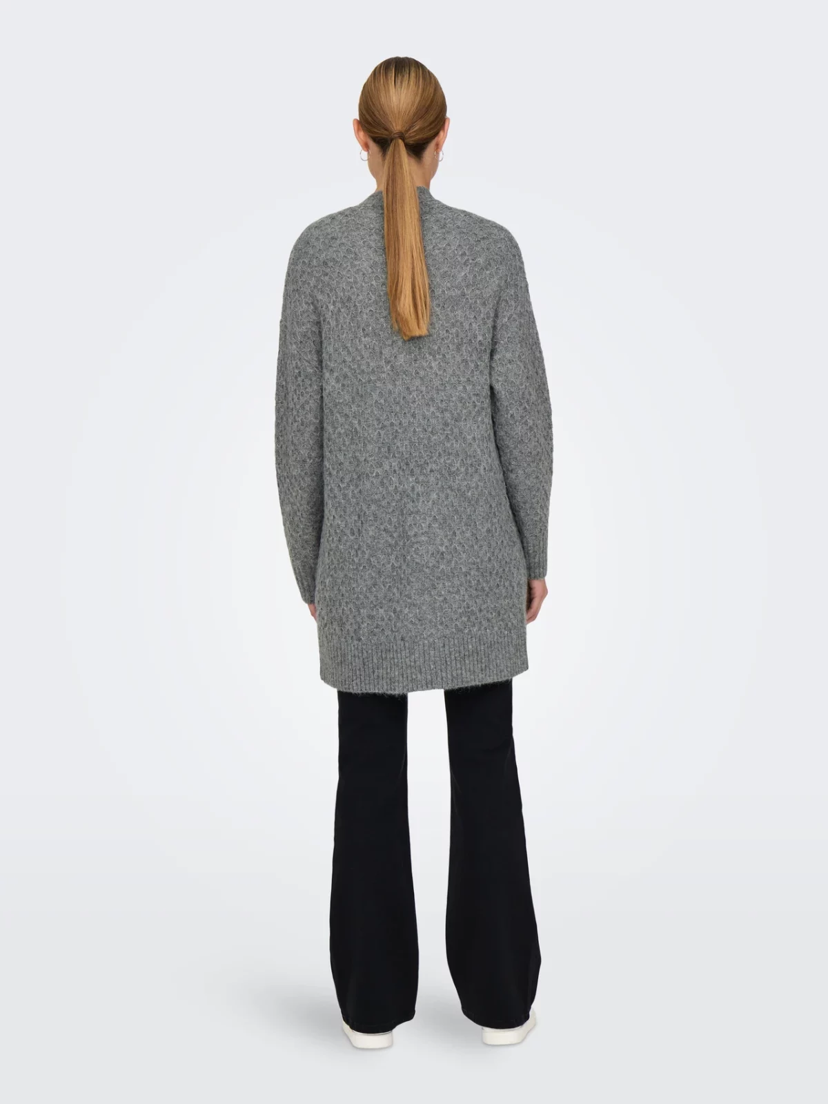 JDYBIGUM L/S LONG OPEN CARDIGAN Medium Grey Melange - Bild 6
